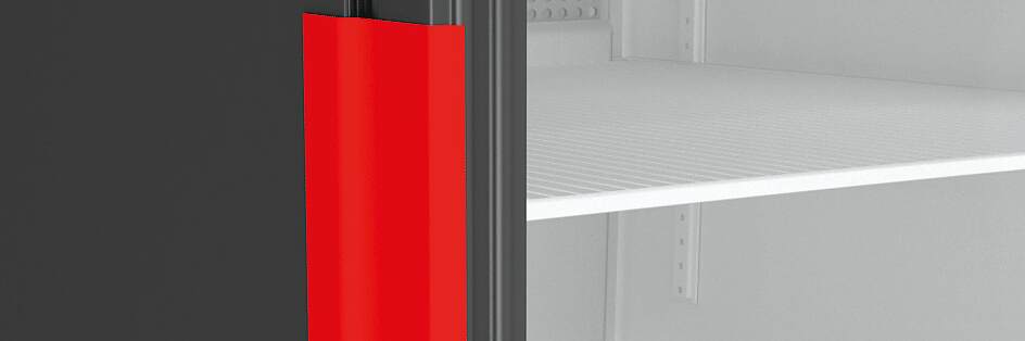 運輸途中，用捆扎膠帶固定門，避免損壞門鉸鏈。