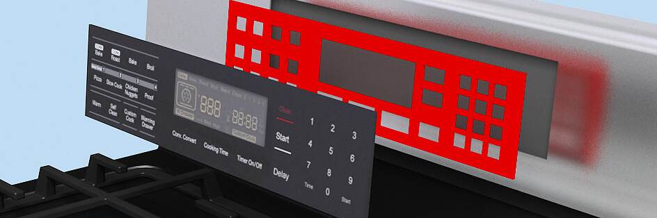 使用雙面膠帶安裝控制面板