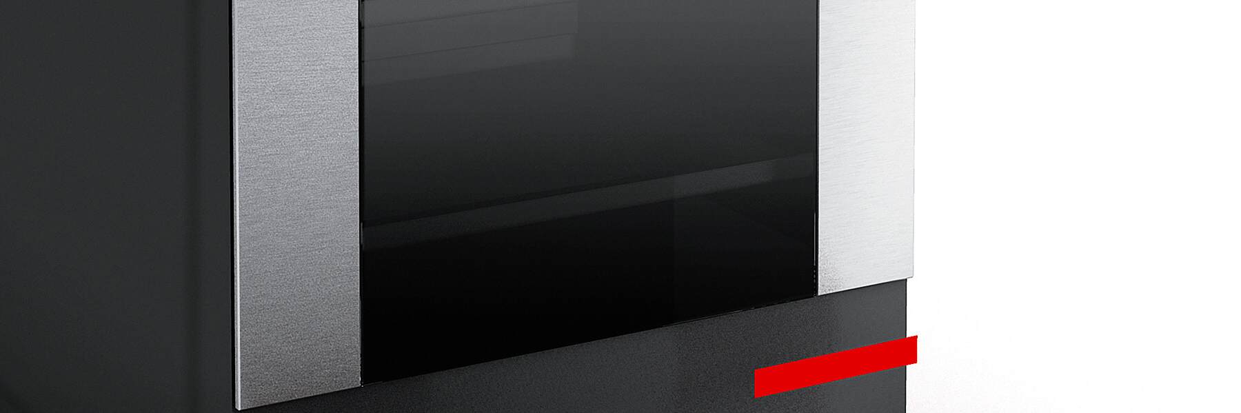 使用雙面膠帶將裝飾面板固定至金屬殼外側(cè)。